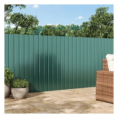 Set of Steel Corrugated Panels, Dark Green