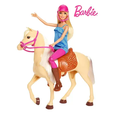 Barbie FXH13 Doll, and Horse, Blonde