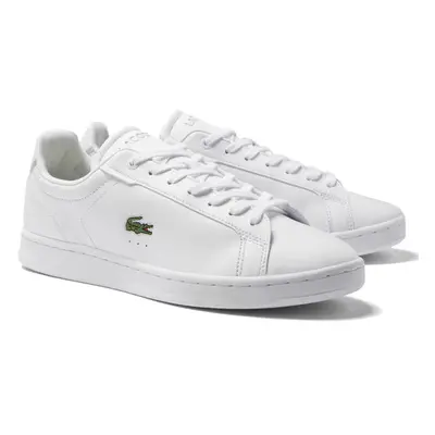 (UK 11, White/White) Lacoste Mens Carnaby Pro BL23 SMA Leather Court Sneakers Trainers