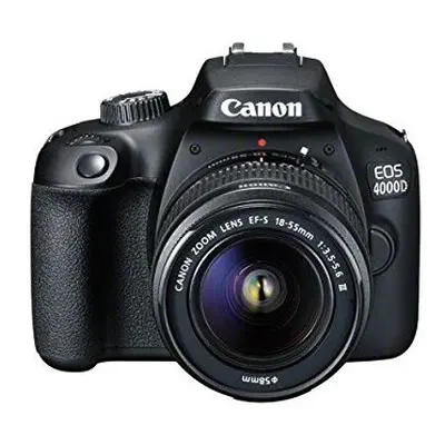 Canon EOS 4000D DSLR Camera & EF-S 18-55mm Lens - Black