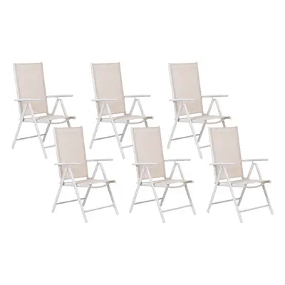 Set of Garden Chairs CATANIA Metal Beige