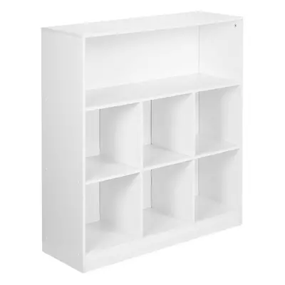 (White, Wide) Wooden Bookcases | Tall or Wide Storage Rack Units