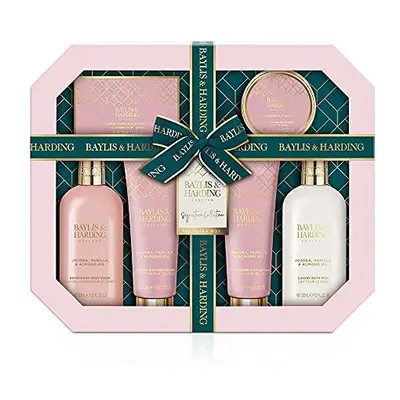 Baylis & Harding Jojoba, Vanilla & Almond Oil Ultimate Bathing Large Gift Set - Vegan Friendly