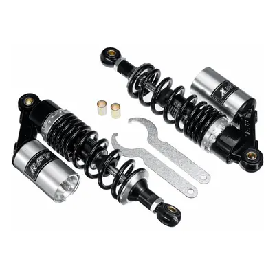 Pair Round Hole 400mm 15.75" Motorcycle Rear Air Shock Absorber Suspension Scooter ATV