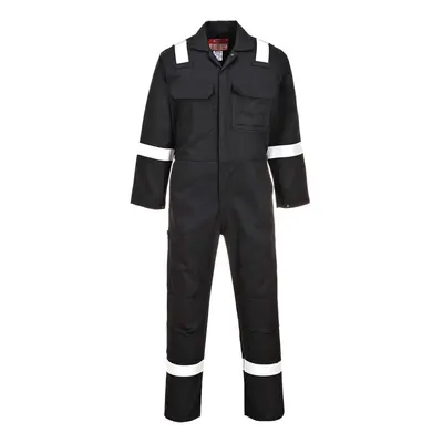 (L/R, Black) Portwest Bizweld Iona Flame Resistant Work Overall/Coverall