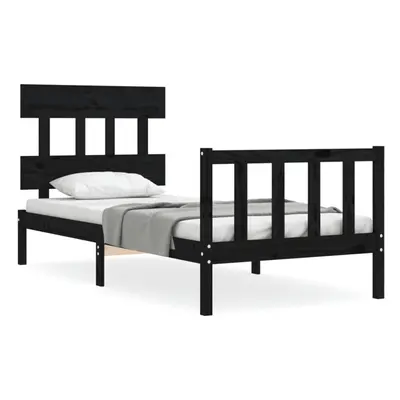 (black, x cm/with headboard & footboard) vidaXL Bed Frame Bedroom Platform Bed Wooden Bedstead B