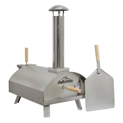 Portable Wood-Fired 14" Pizza Oven and Smoking Oven, Stainless Steel - DG11