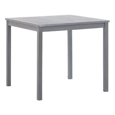 vidaXL Solid Acacia Wood Garden Table Grey 80cm Indoor Outdoor Dining Kitchen