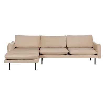 Right-Hand Corner Sofa VINTERBRO Velvet Beige Right Hand