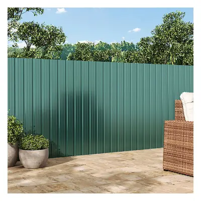 (Dark Green) Set of Steel Corrugated Panels for Roofing, Carports, Tool Sheds, Wall Cladding