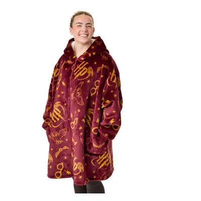 Harry Potter Zip Through Blanket Hoodie (Womens Red)