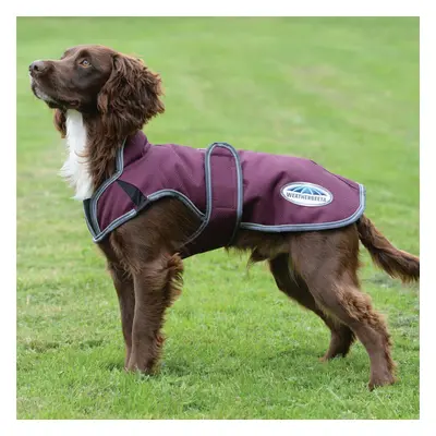 (Maroon/Grey/White, 45Cm) Weatherbeeta Comfitec Premier Free Parka Deluxe Dog Coat Medium