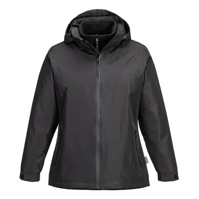 (Black, L) Portwest Women's 3-in-1 Jacket