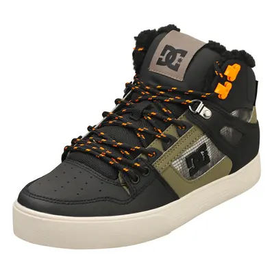 (11) DC Shoes Pure Hiigh-top Wc Winter Mens Skate Trainers in Black Green