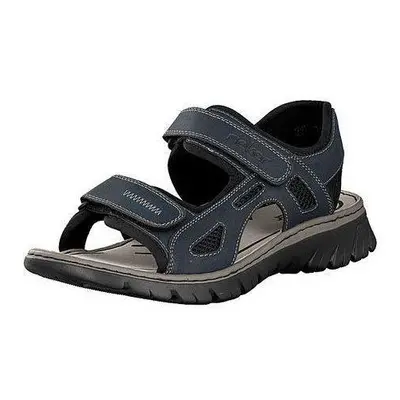 (9 UK / EU) Rieker Men's Grey Navy Schwarz Sandals