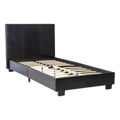 (Black, 3FT Single) Prado Faux Leather Bed Frame