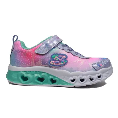 (1.5 (Children's)) Flutter Heart Lights - Simply Love | Lavender | Childrens Light Up Trainers