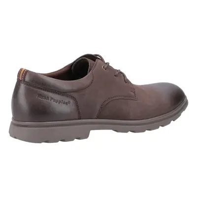 (Brown, (Adults')) Hush Puppies Trevor Leather Men's Brown Lace-Up Shoes