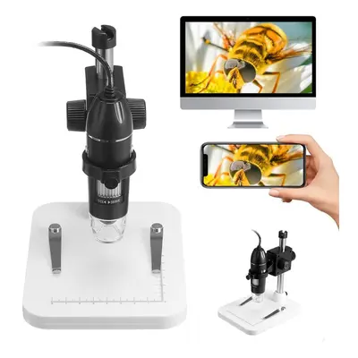 USB in Digital Microscope Endoscope HD 1080P Magnifier 1600X 8LEDCamera with Stand