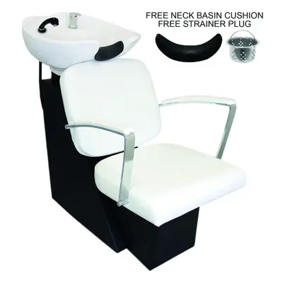 Salon Chair Backwash Hair Barber Hairdressing Sink Shampoo Back Washing White