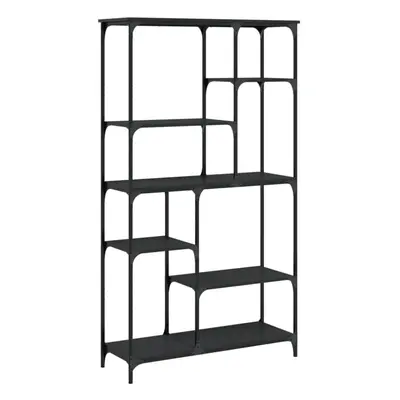 (black, x 35.5 x cm) vidaXL Bookshelf Office Storage Cabinet Book Shelf Engineered Wood and Stee