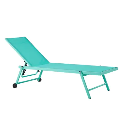 Sun Lounger Metal Turquoise PORTOFINO