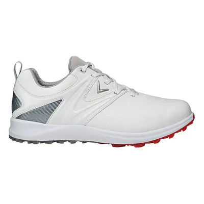 (UK 8, White/Grey) Callaway Golf Mens M599 ADAPT Spikeless Leather Upper Golf Shoes