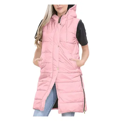 (M) Ladies Oversized Gilet Baby Pink Jacket