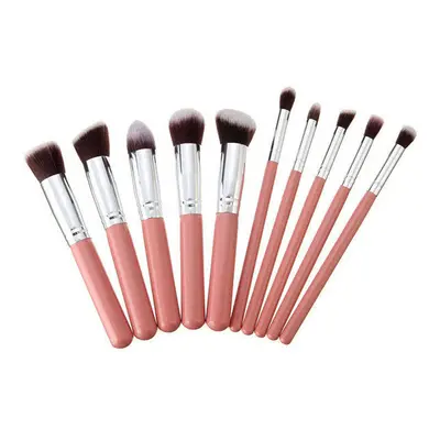 (Pink Silver) Makeup Brushes Kit Set Blush Face Foundation Powder Cosmetic