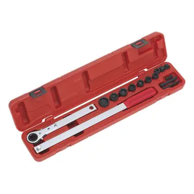 Ratchet Action Auxiliary Belt Tension Tool Kit & Extension Handle - Hex Sockets