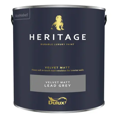 (Lead Grey) Dulux Heritage Velvet Matt 125ml Tester Pot