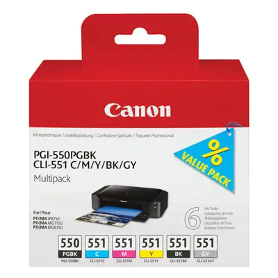 Canon PGI550 Black and Colour Multipack Cartridges 6496B005 CO62320