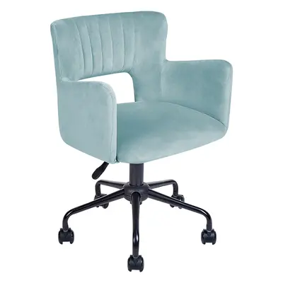 Desk Chair Velvet Mint Green SANILAC