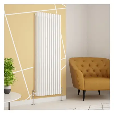 (1500 x 560mm Triple, White) PlumbGalaxy Traditional-Style Cast Iron Radiator