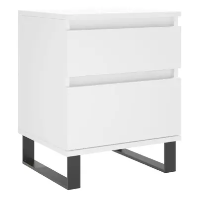 (white, pcs) vidaXL Bedside Cabinets Nightstand Side Table Bed Cabinet Engineered Wood