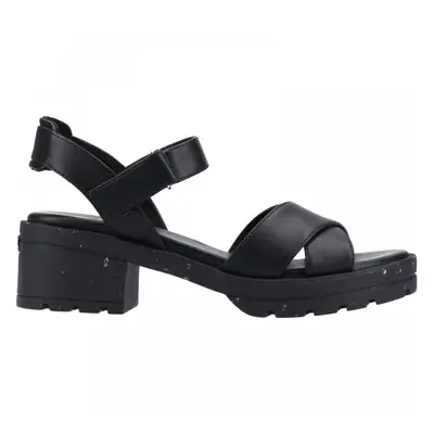 (6 (Adults')) Luca | Black | Women's Heeled Platform Sandals