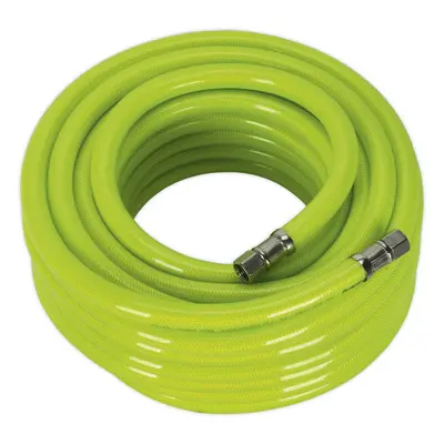 High-Visibility Air Hose with 1/4 Inch BSP Unions - Metre Length - 10mm Bore