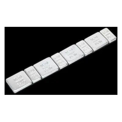 Wheel Weight & 10g Adhesive Zinc Plated Steel Strip of (4 x Each Weight) Pack of