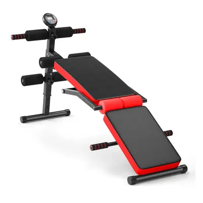 Adjustable Sit Up Bench Foldable Abdominal Training Workout Machine LCD Monitor