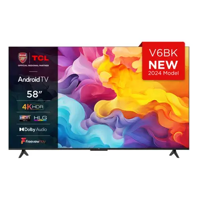 TCL 58V6BK TV 147.3 cm (58") 4K Ultra HD Smart TV Wi-Fi Titanium cd/mÂ²