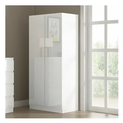 (Gloss White) Narvik Door Wardrobe - Modern Bedroom Furniture