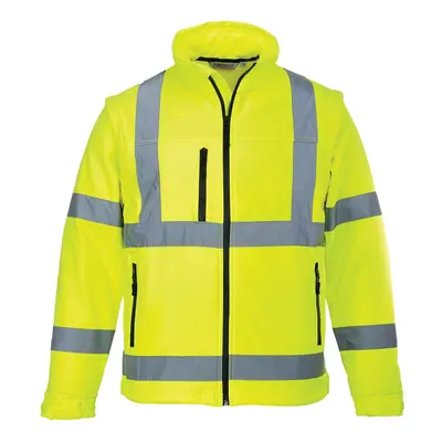 (Yellow, XS) Portwest Hi-Vis Softshell Jacket