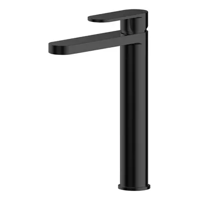 Current Round High Rise Mono Basin Mixer Tap - Matt Black - Balterley