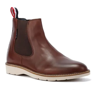 (Red, (Adults')) Ben Sherman Hampton Leather Men's Burgundy Boots