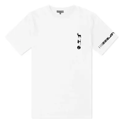 (XS) Lanvin Ski Placed Logo White T-Shirt