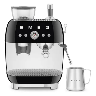 Smeg EGF03BLUK Espresso Coffee Machine with Grinder, Bar Pump