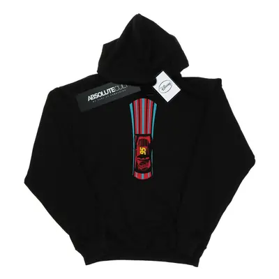 (S, Black) Disney Mens Cars Lightning McQueen Stripes Hoodie