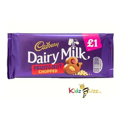 Cadbury Dairy Milk | Fruit & Nut Chopped | 95g Bar | Pack