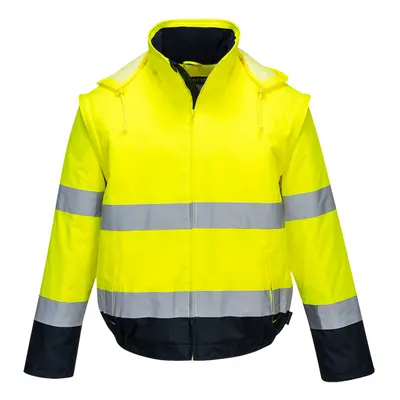 (Yellow/Navy, M) Portwest Essential 2-in-1 Jacket