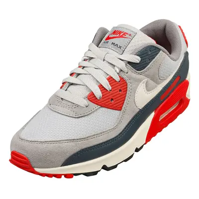 (8) Nike Air Max Mens Fashion Trainers in Grey Red